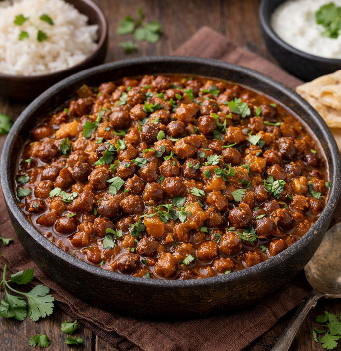 Spiced Kala Chana Curry