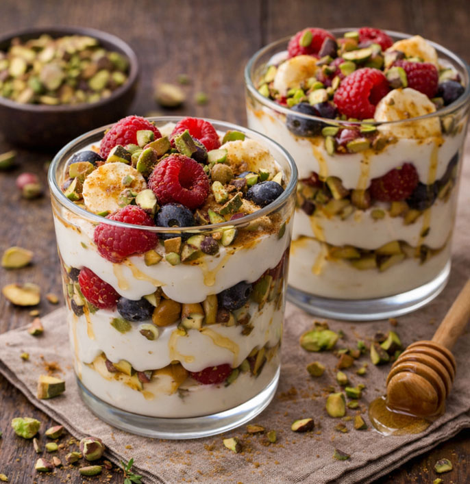 Pistachio & Honey Yoghurt Parfait