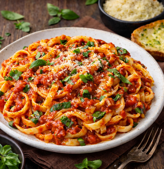 Rustic Tomato & Basil Pasta Sauce