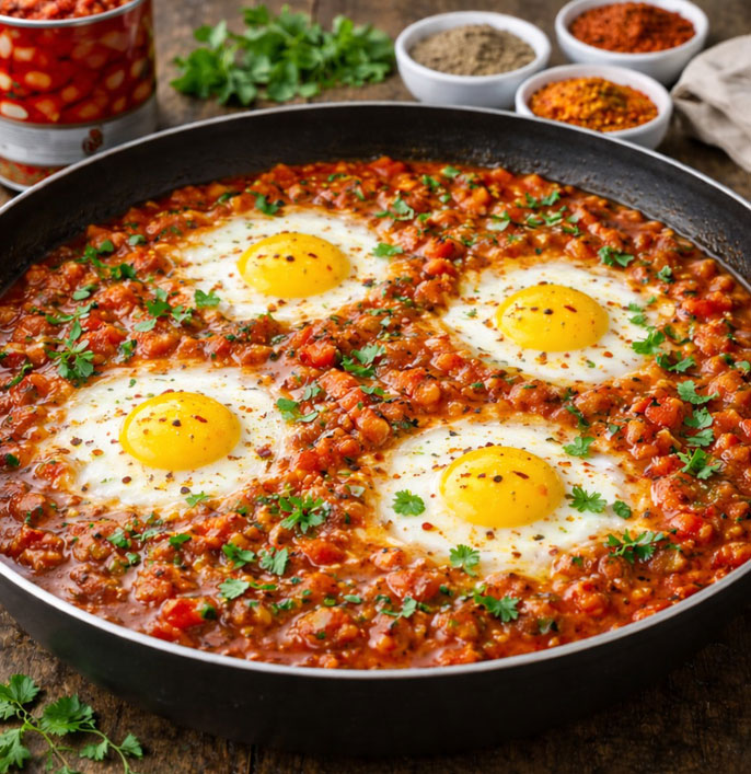 Tomato Shakshuka Style Eggs