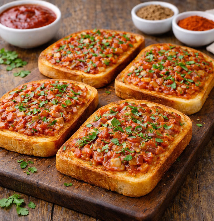 Ketchup Masala Toast