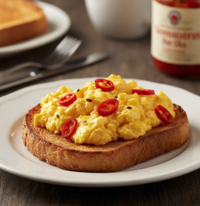 Chilli Pickle Scrambled Eggs